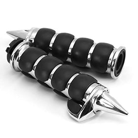 INNOGLOW front view of chrome and black grips showing styling and fit — improved control