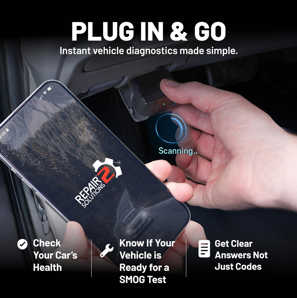 Innova 1000 app screen with live data on phone providing real-time diagnostics
