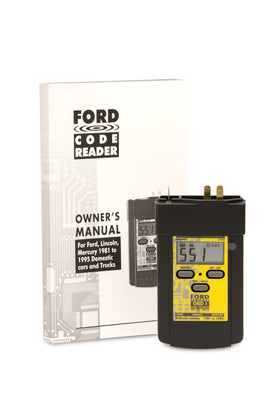 Innova 3145 with packaging and manual showing included instructions for Ford self-tests