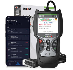 Innova 5310 front view showing compact scan tool and branding for easy diagnostics