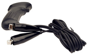 INNOVA remote starter switch long leads draped over car hood for easy starter access
