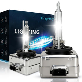 Innovited D1S front packaging showing two replacement bulbs and features