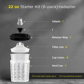 InoKraft hard cup detail with retainer ring for stable spraying