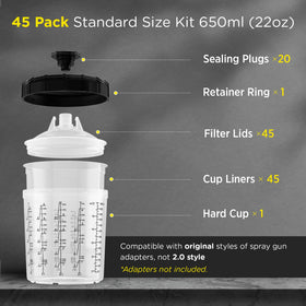InoKraft liner close-up with measurement lines for precise mixing and volume control