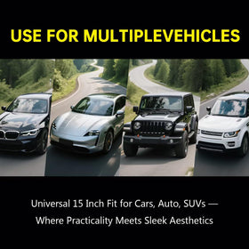 INROAN lifestyle image of car interior with cover and coasters for fashionable driving