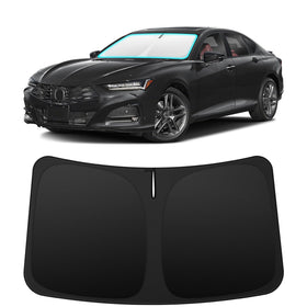 INSAUTO front view on Acura TLX windshield showing perfect fit and sun protection