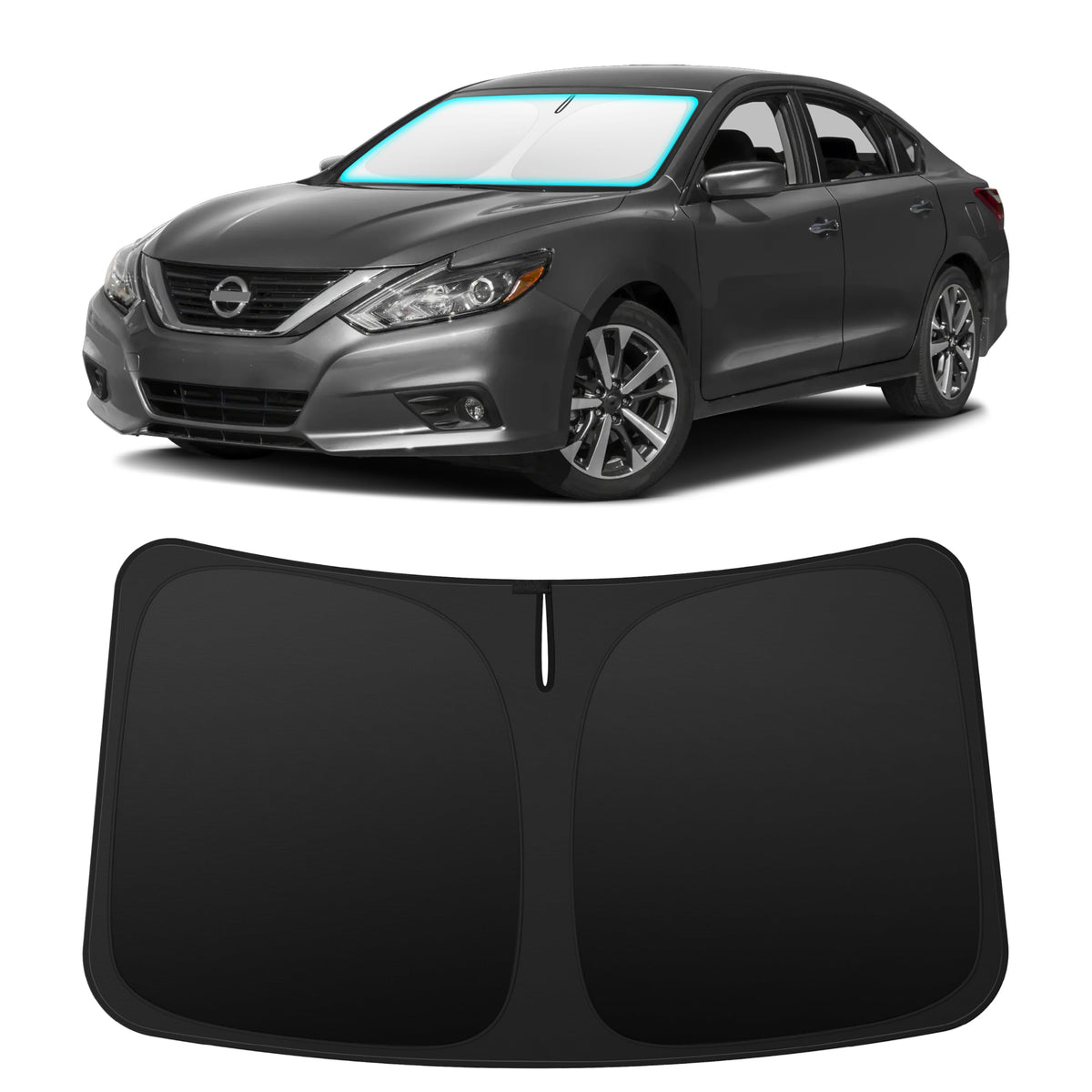INSAUTO front windshield fit showing full coverage and precise protection