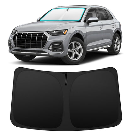 INSAUTO front view showing precise Audi Q5 windshield fit and full coverage protection