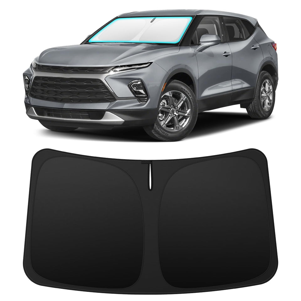 INSAUTO front installed on Blazer windshield showing perfect fit and sun protection