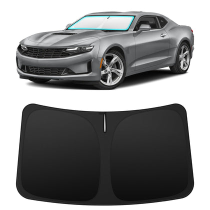 INSAUTO front-fit view showing full windshield coverage and cooler cabin