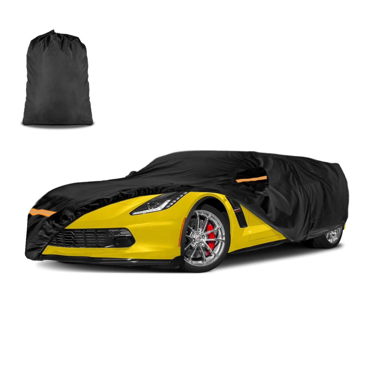 INSAUTO front view on Corvette showing full-body protection benefit