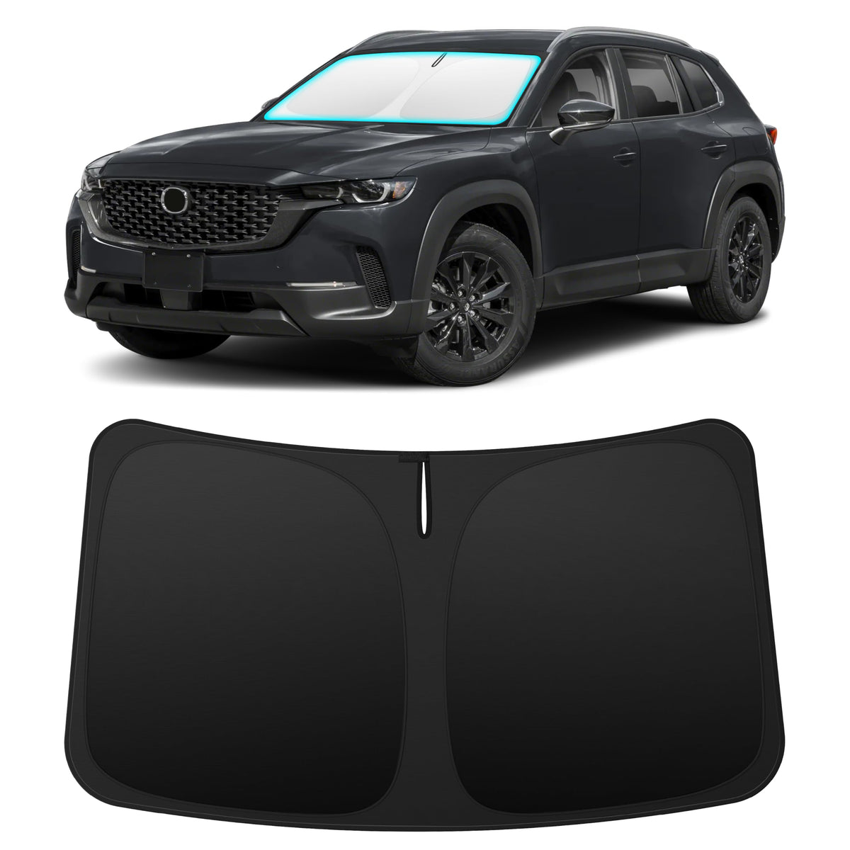 INSAUTO installed on Mazda CX-50 windshield showing full coverage and neat fit