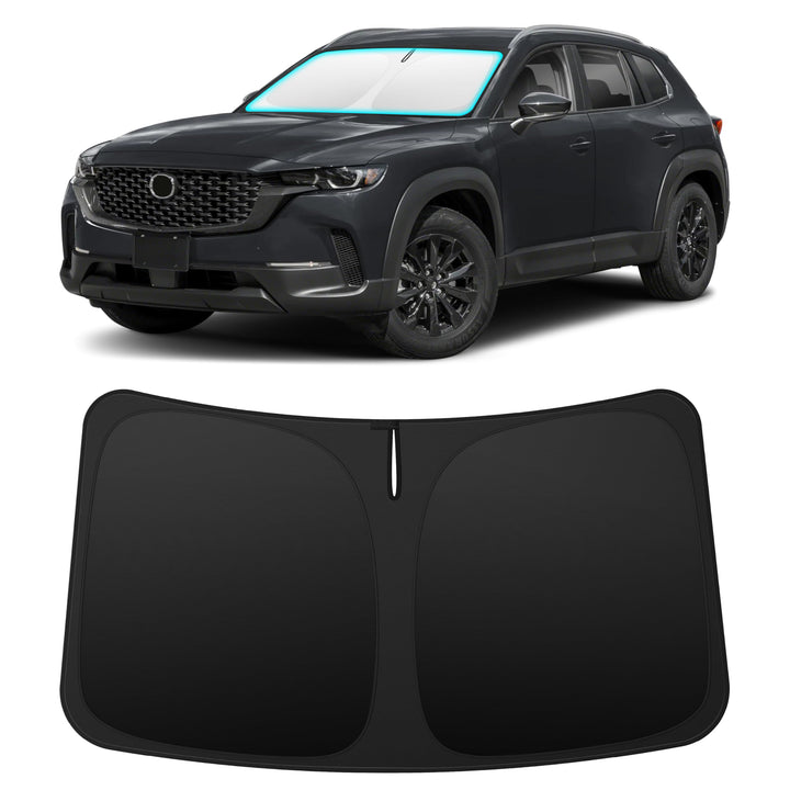 INSAUTO installed on Mazda CX-50 windshield showing full coverage and neat fit