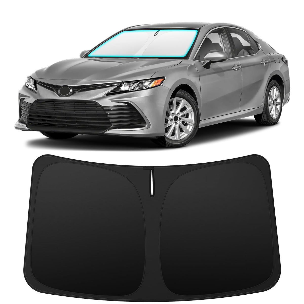 INSAUTO front-fit Camry windshield shade protecting interior from sun