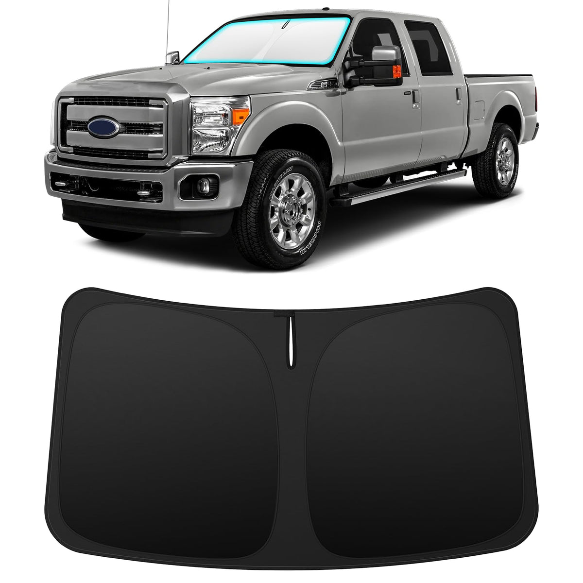 INSAUTO front full-coverage shade fitting windshield for maximum heat reduction