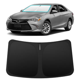 INSAUTO front view on Camry windshield showing precise model fit and complete coverage