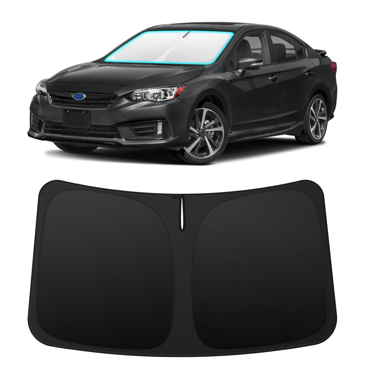INSAUTO front packaging on Subaru Impreza windshield showing fit and protection