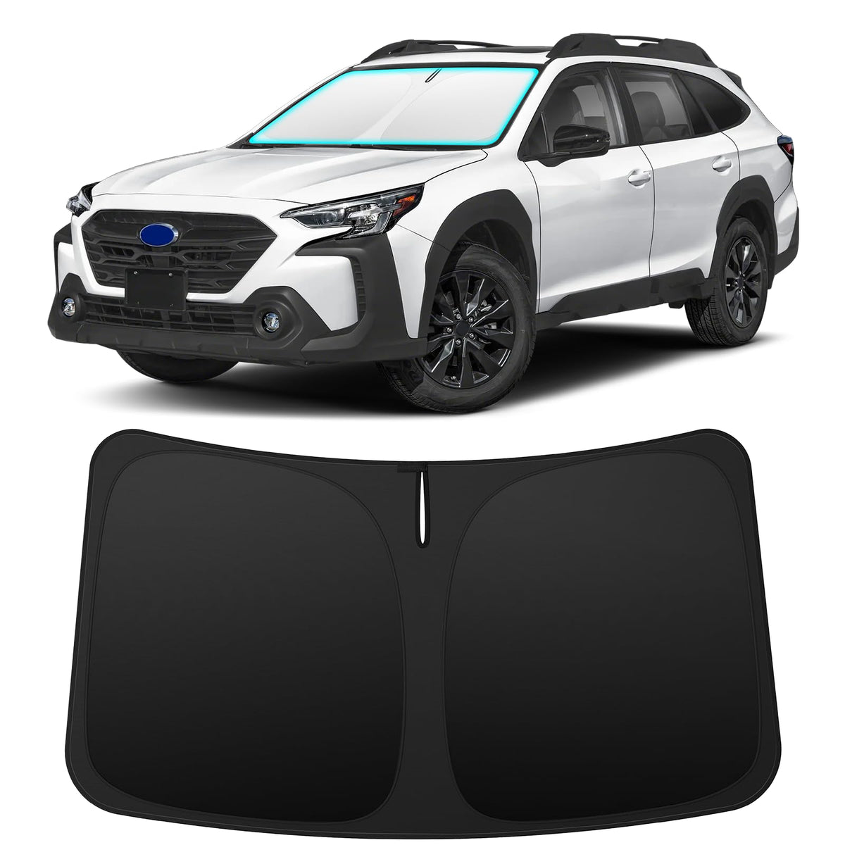 INSAUTO front view on Subaru Outback windshield showing full coverage benefit