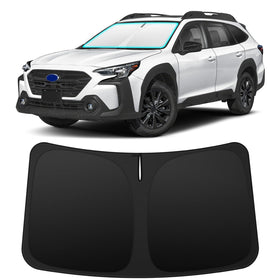 INSAUTO front view on Subaru Outback windshield showing full coverage benefit