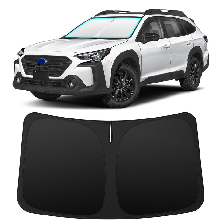 INSAUTO front view on Subaru Outback windshield showing full coverage benefit