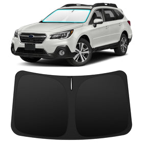 INSAUTO front view on Subaru Outback windshield showing full coverage and protection