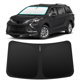 INSAUTO front view on Toyota Sienna showing full windshield coverage and protection