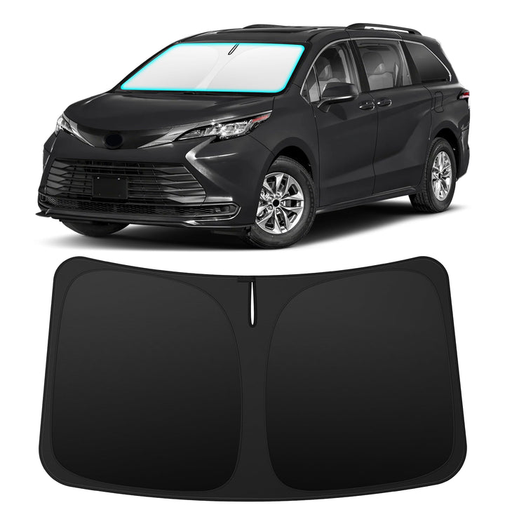 INSAUTO front view on Toyota Sienna showing full windshield coverage and protection