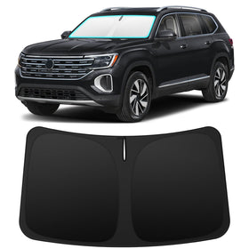 INSAUTO front view showing exact fit on Volkswagen Atlas windshield and sun protection