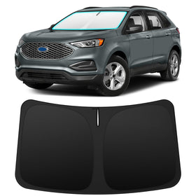 INSAUTO front view on Ford Edge showing precise windshield fit and sun protection