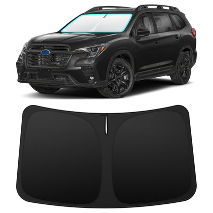 INSAUTO front view on windshield showing full coverage and UV protection benefit