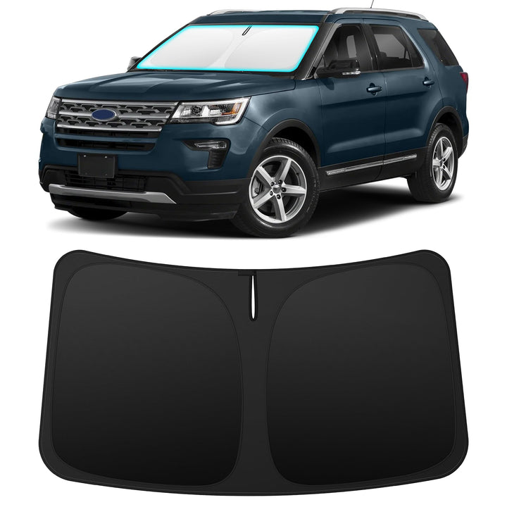 INSAUTO front view on windshield showing full coverage and protection