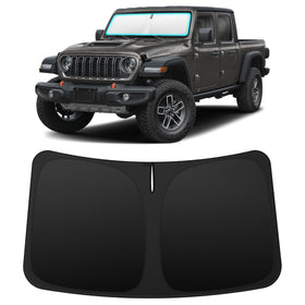 INSAUTO front view showing custom-fit coverage protecting windshield and dash