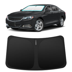 INSAUTO front-fit shade perfectly covering Chevrolet Impala windshield for full protection