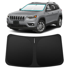 INSAUTO front view on Jeep Cherokee showing full windshield coverage and protection