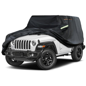 INSAUTO front view on Jeep Wrangler showing full coverage and protection