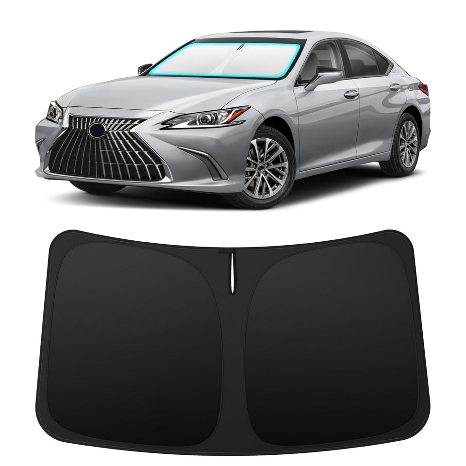 INSAUTO Lexus ES front view showing full windshield coverage and cooling benefit