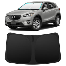 INSAUTO front view installed on Mazda CX‑5 showing full windshield coverage and neat fit
