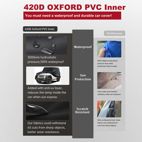 INSAUTO mirror pocket and reflective strip detail for secure fit and visibility