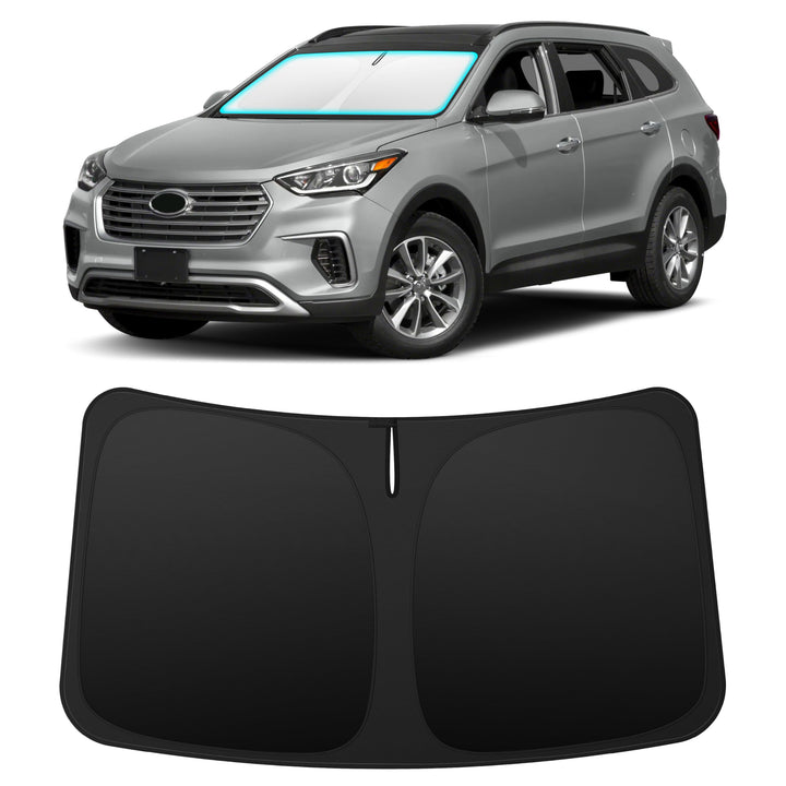 INSAUTO front view showing custom fit and full windshield coverage benefits