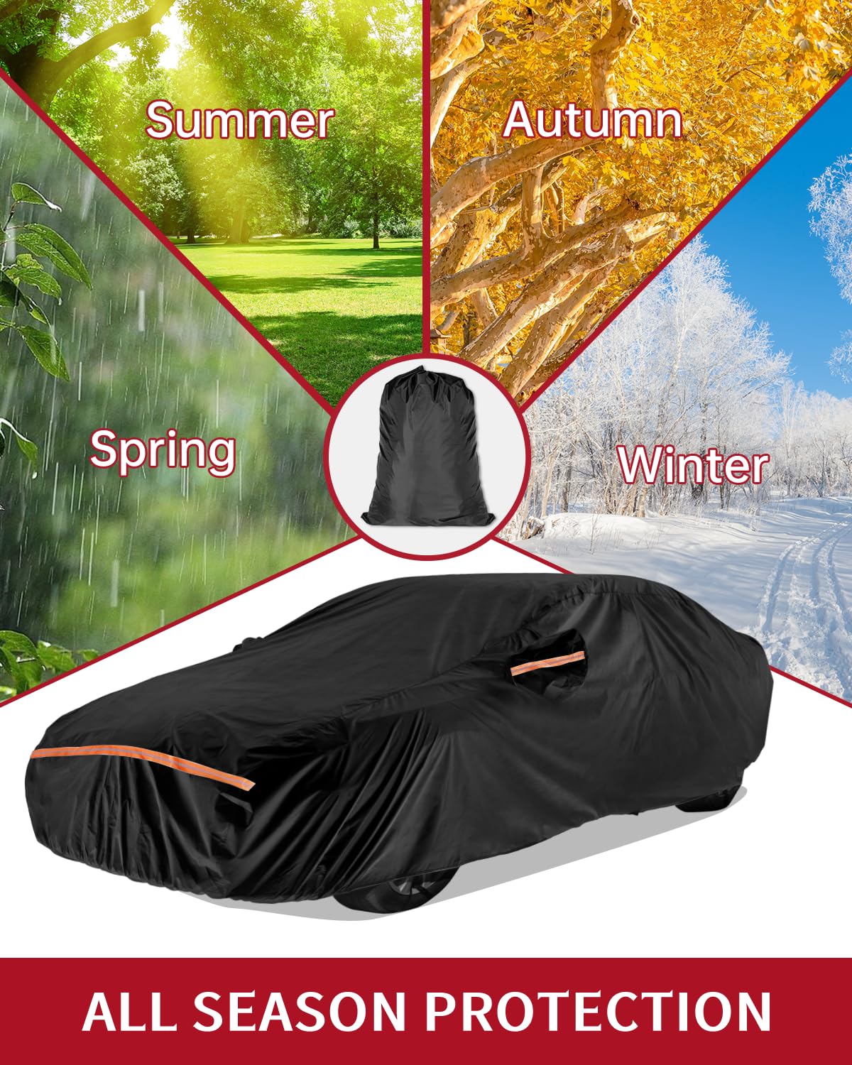 INSAUTO storage bag with folded cover for neat compact storage benefit