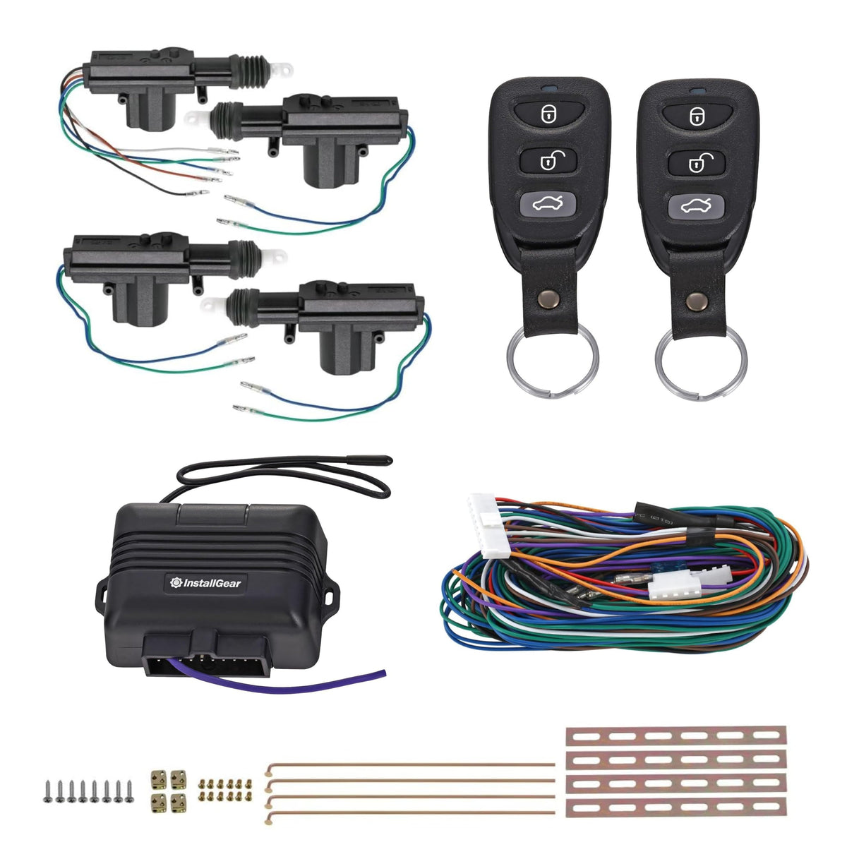 InstallGear front packaging showing complete keyless entry kit benefits