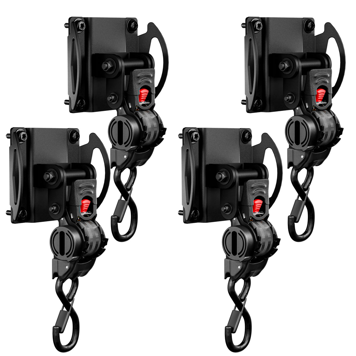 Integral front view of straps mounted to Ford Boxlink showing secure fit