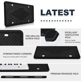 Intermerge frame sliding onto license plate showing easy install and secure hold