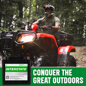 Interstate Batteries installed on a boat deck showing dependable marine starting power