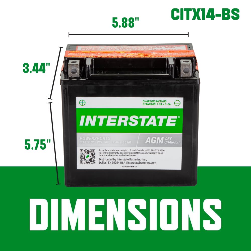 Interstate Batteries mounted on a motorcycle showing compact fit and vibration resistance