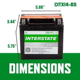 Interstate Batteries mounted on a motorcycle showing compact fit and vibration resistance