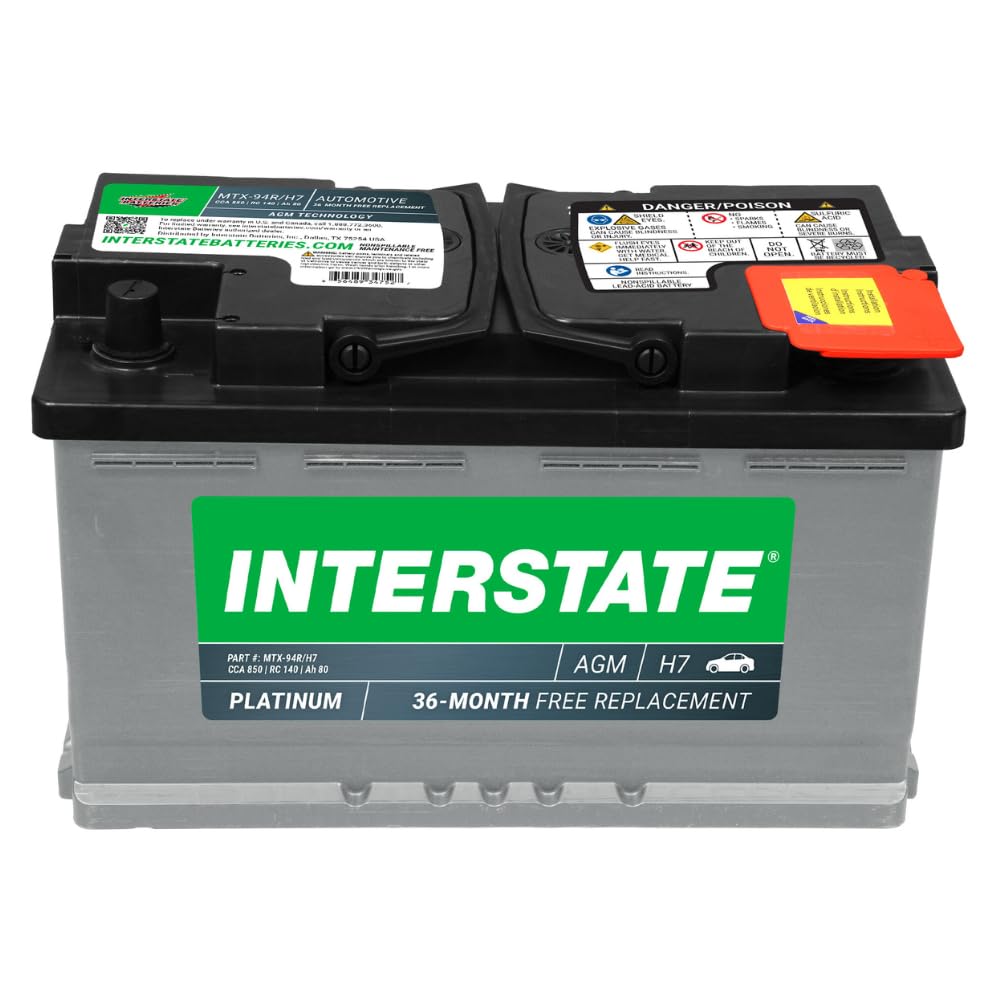 Interstate Batteries MTX front packaging showing model and long-lasting performance