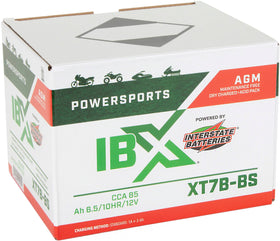 Interstate IBX YT7B-BS installed in motorcycle battery box for space-saving reliability