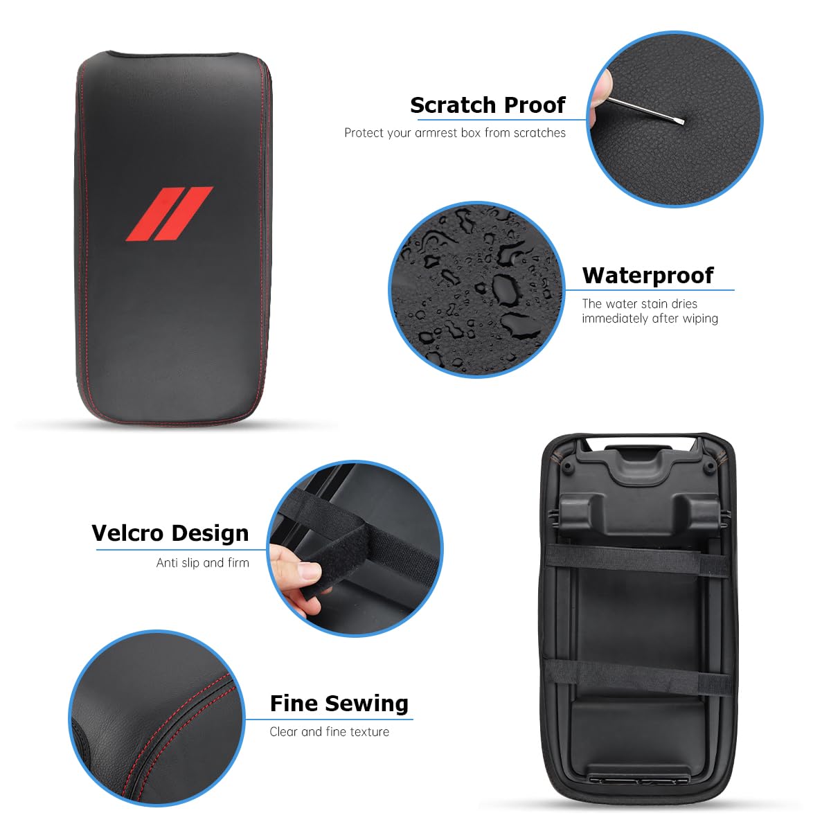 INTGET installed armrest cover in Dodge Charger enhancing comfort