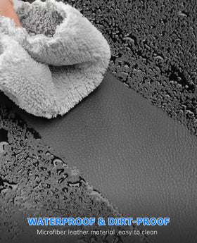 INTGET leather texture close-up showing soft padded surface for improved elbow comfort